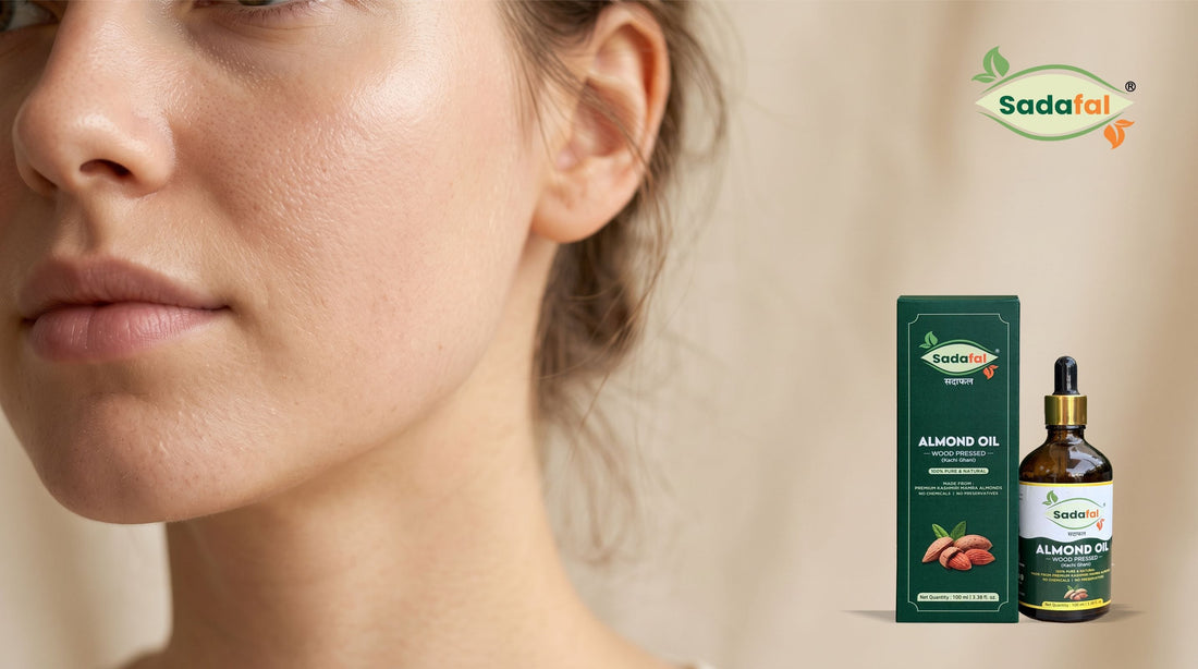 Sadafal Almond Oil for Face used for acne, pigmentation and uneven skin tone